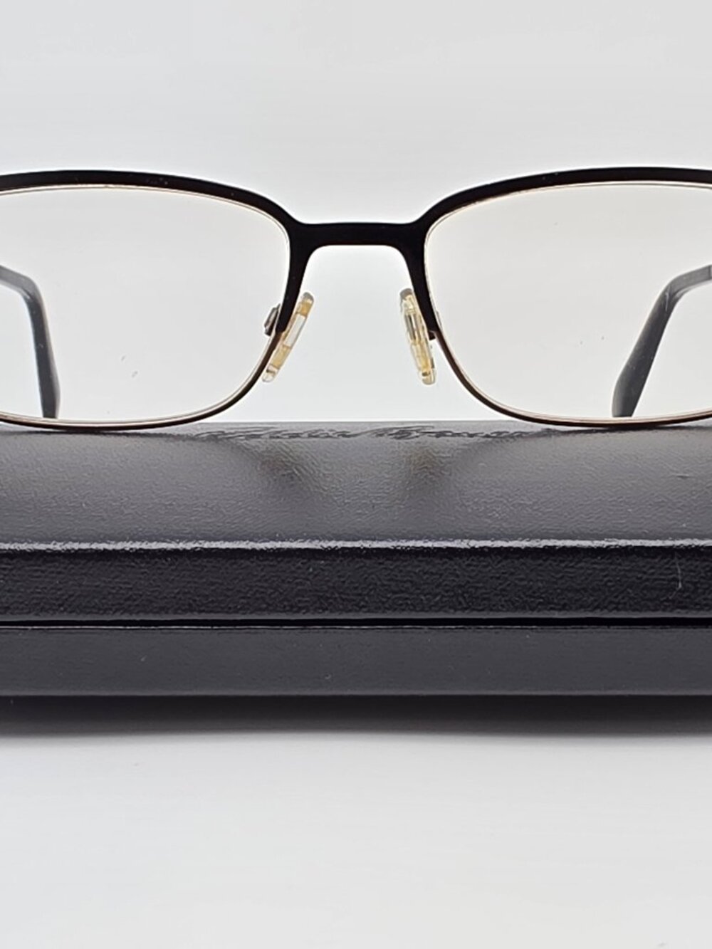 Eddie Bauer EB32003 Black Bronze Eyeglasses Frame w Flexhinge and Case 57-18-140